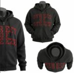 Ruby Rhinestone Zip Hoodie- Black - Image 3